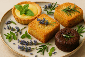 Cantinho de confeitaria com potes e utensílios